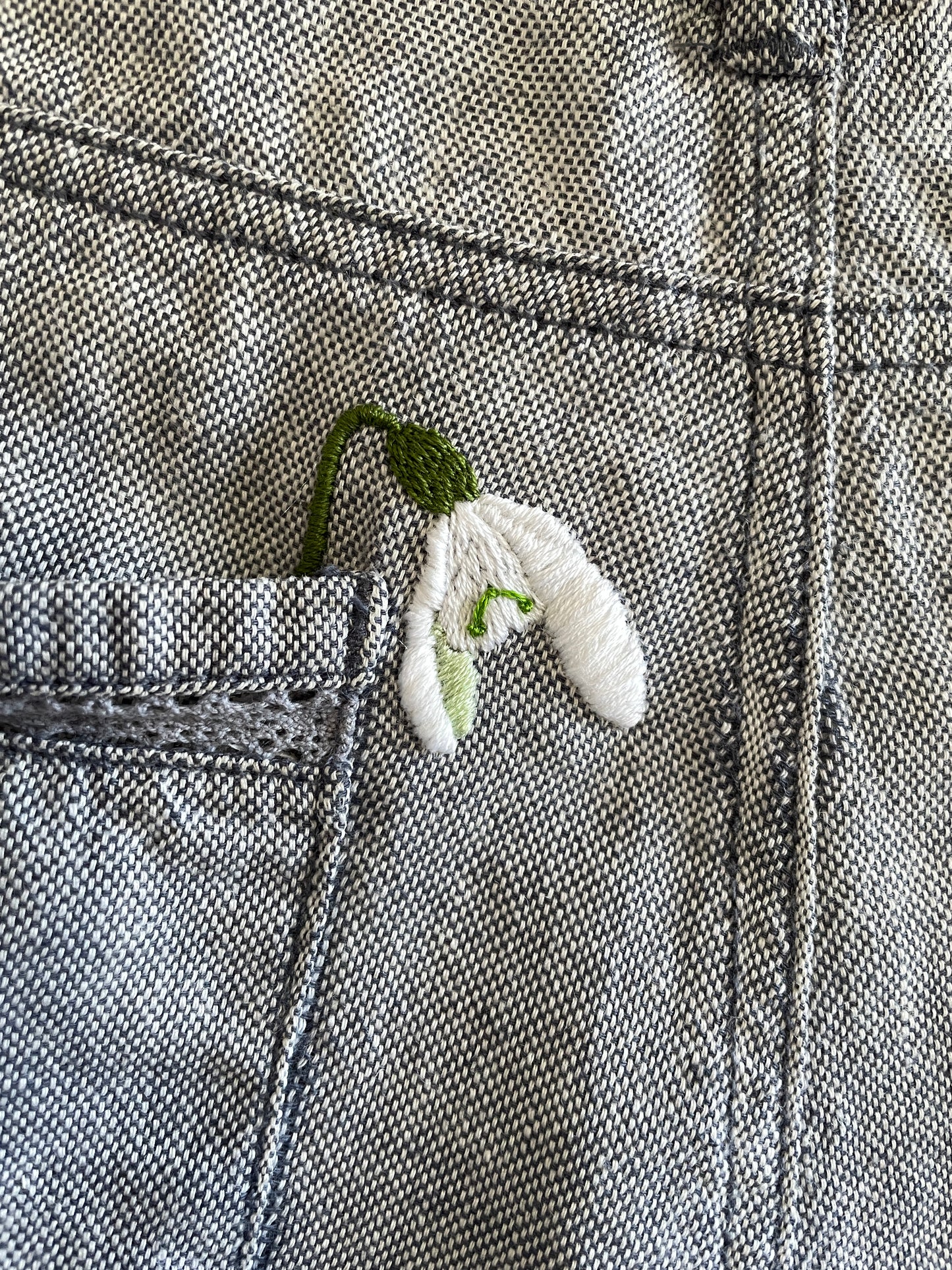 Snowdrop stick and stitch patterns