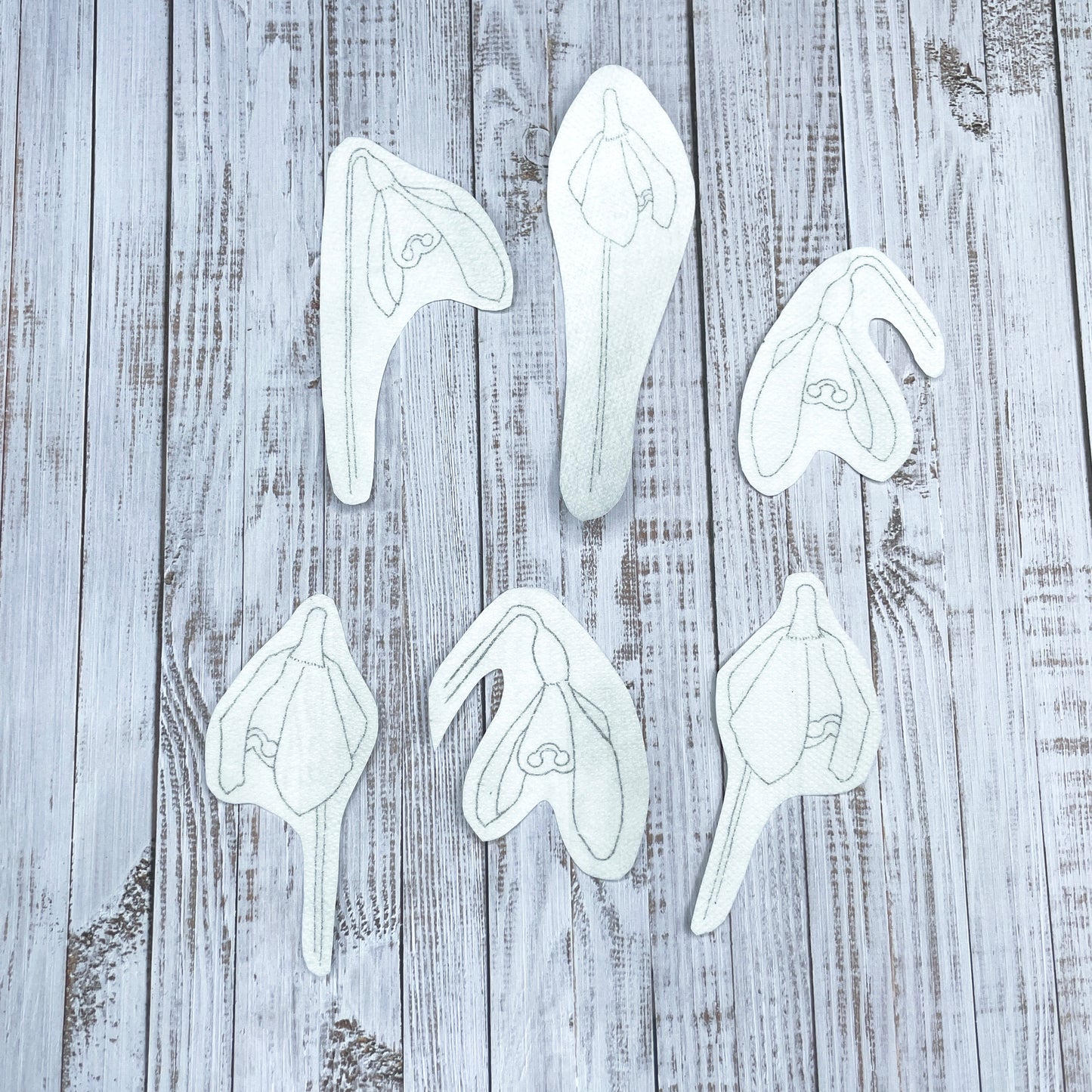 Spring flower embroidery stickers