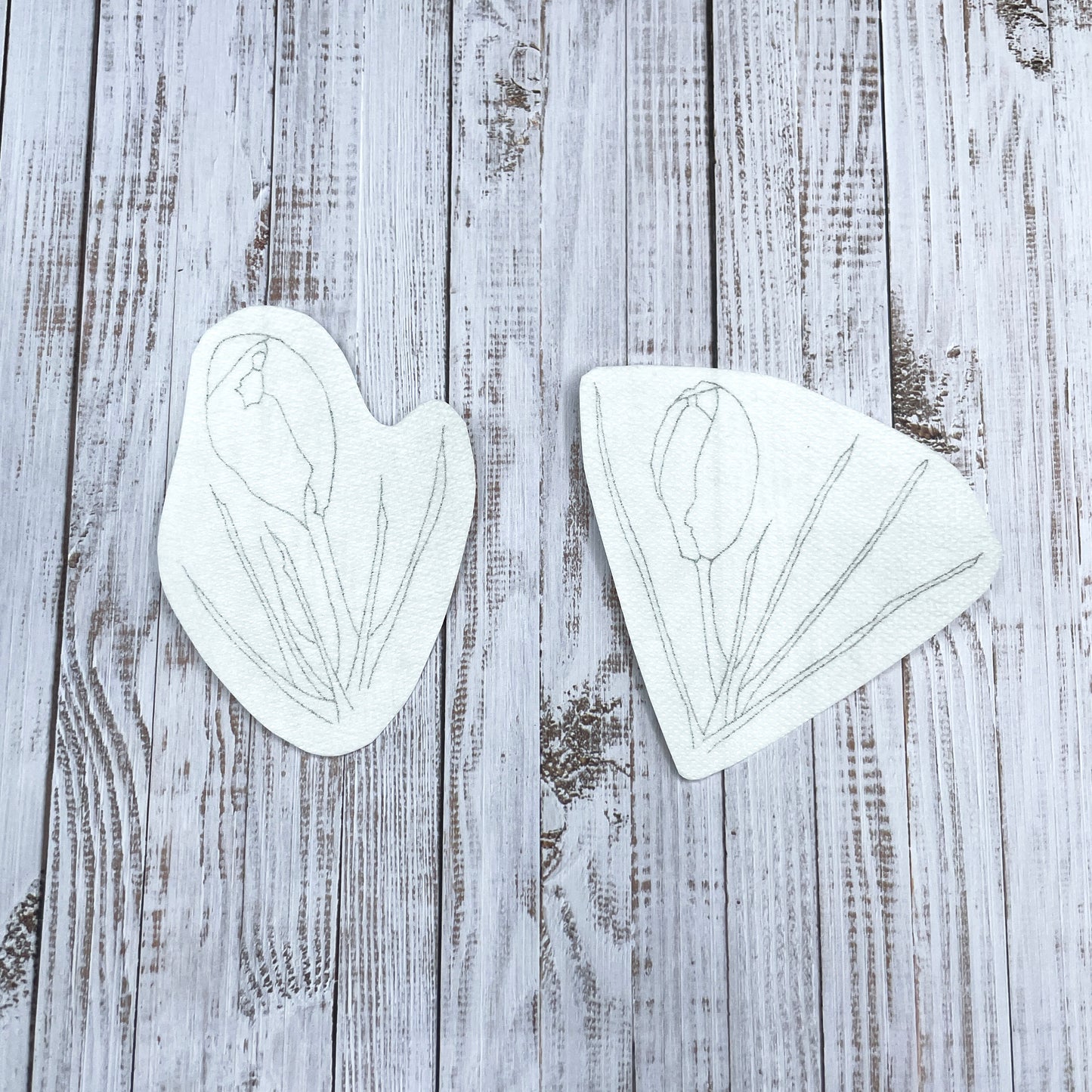 Spring flower embroidery stickers