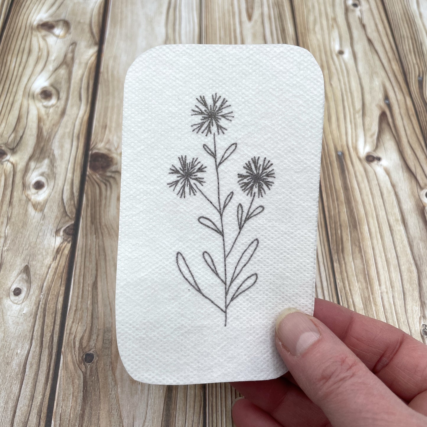 Cornflower embroidery pattern