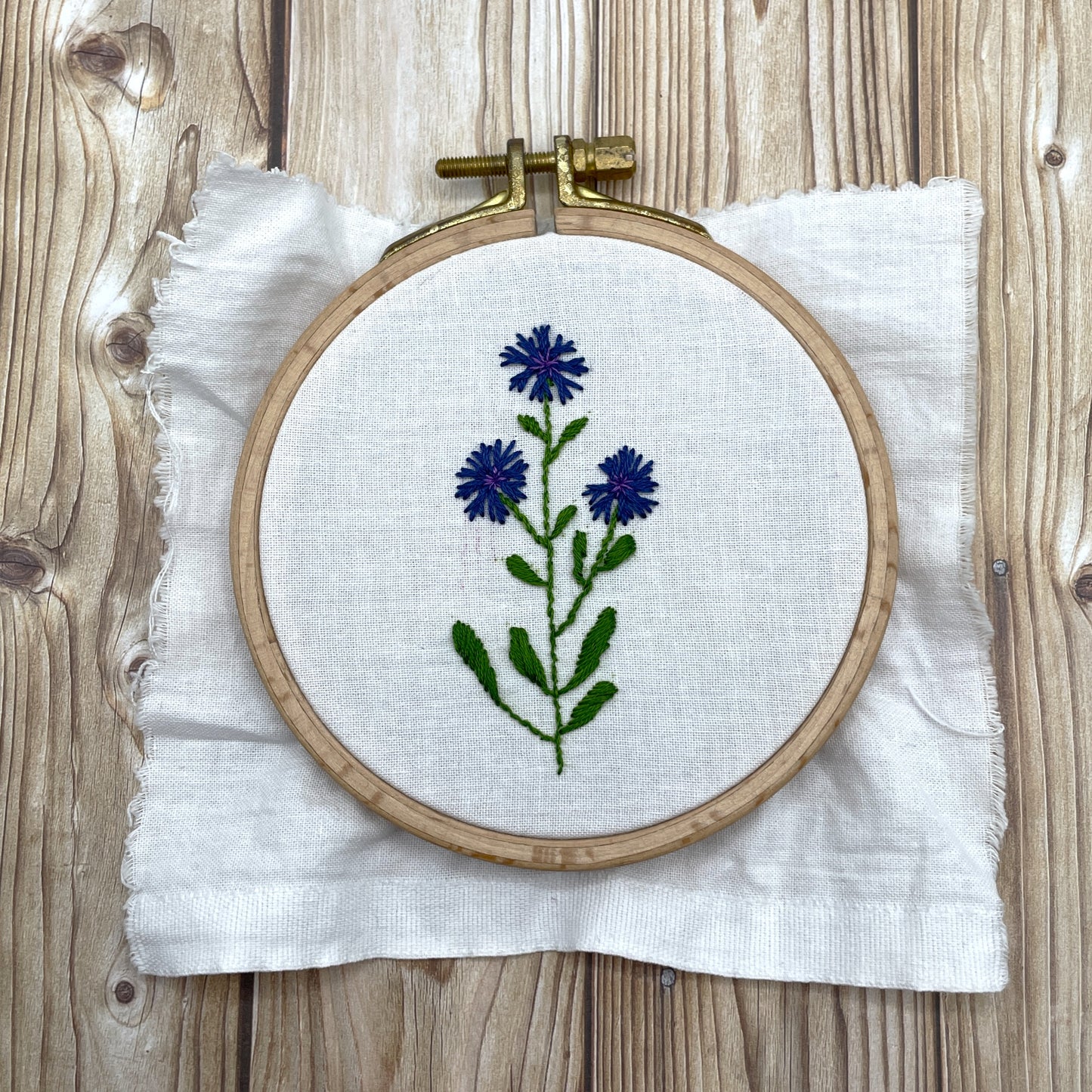 Cornflower embroidery pattern