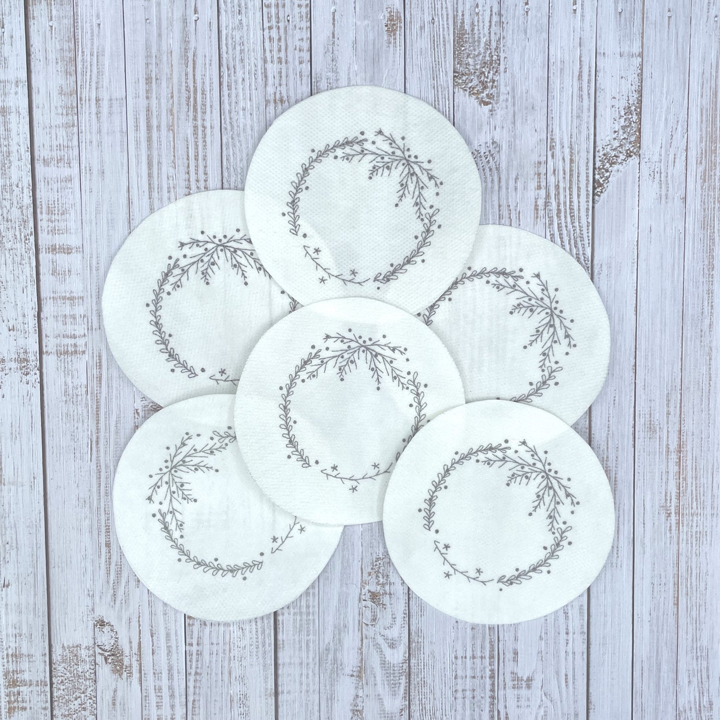 Pack of Christmas wreath embroidery stickers