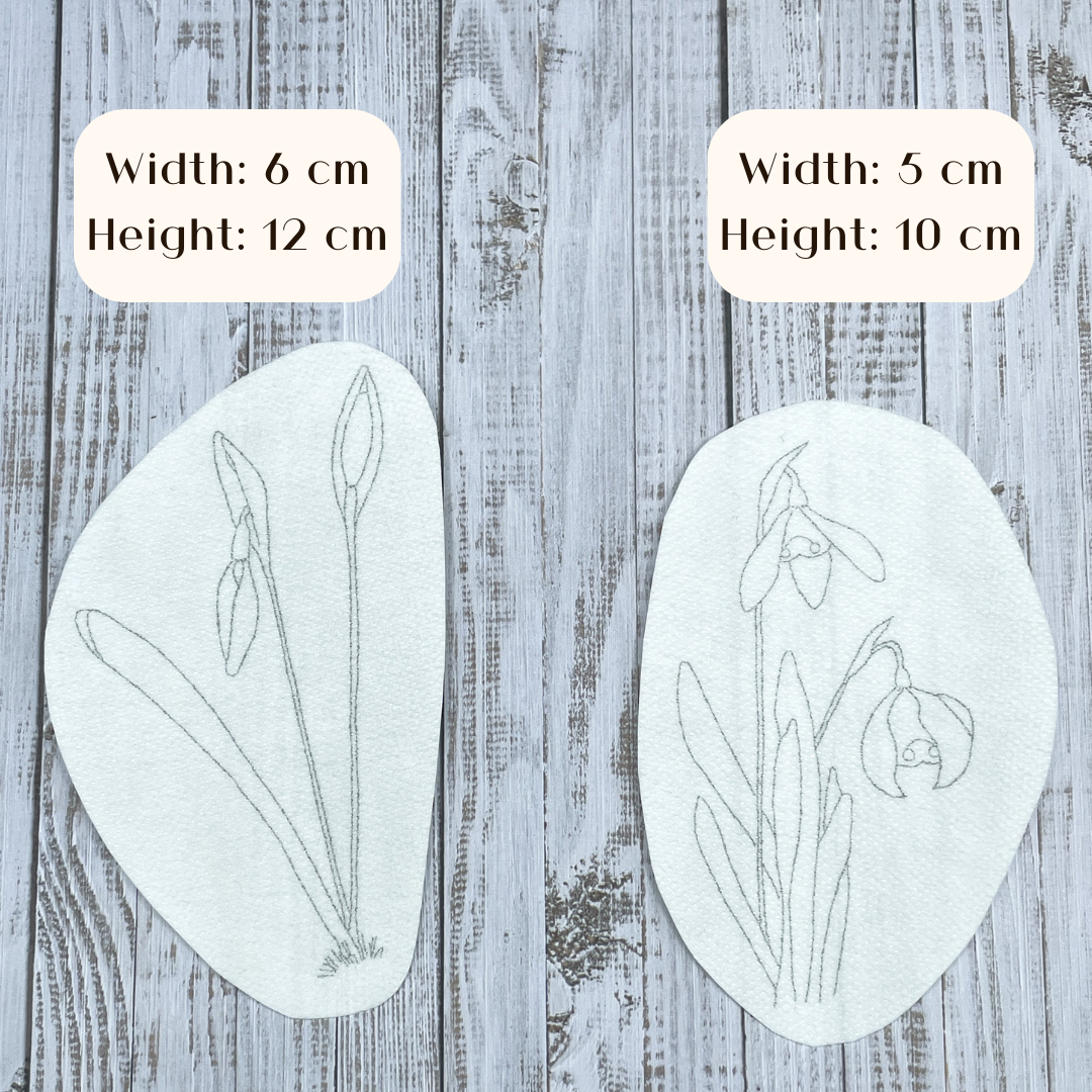 Snowdrop stick and stitch patterns