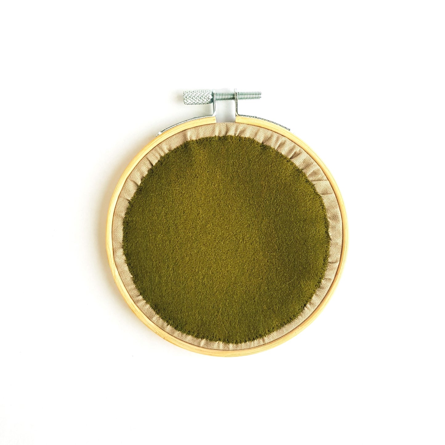 Yarrow embroidery hoop art, 4"