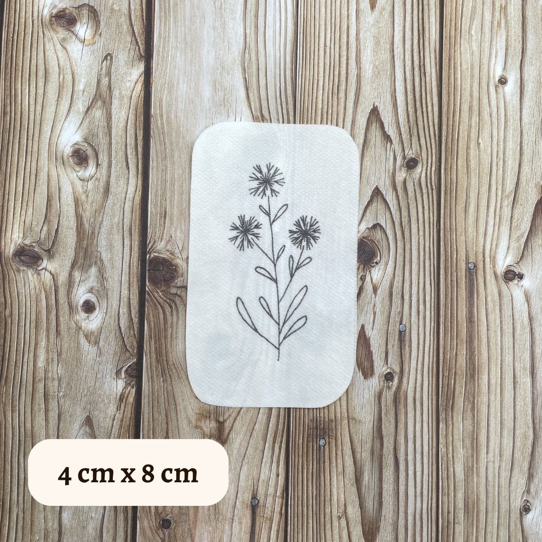 Cornflower embroidery pattern
